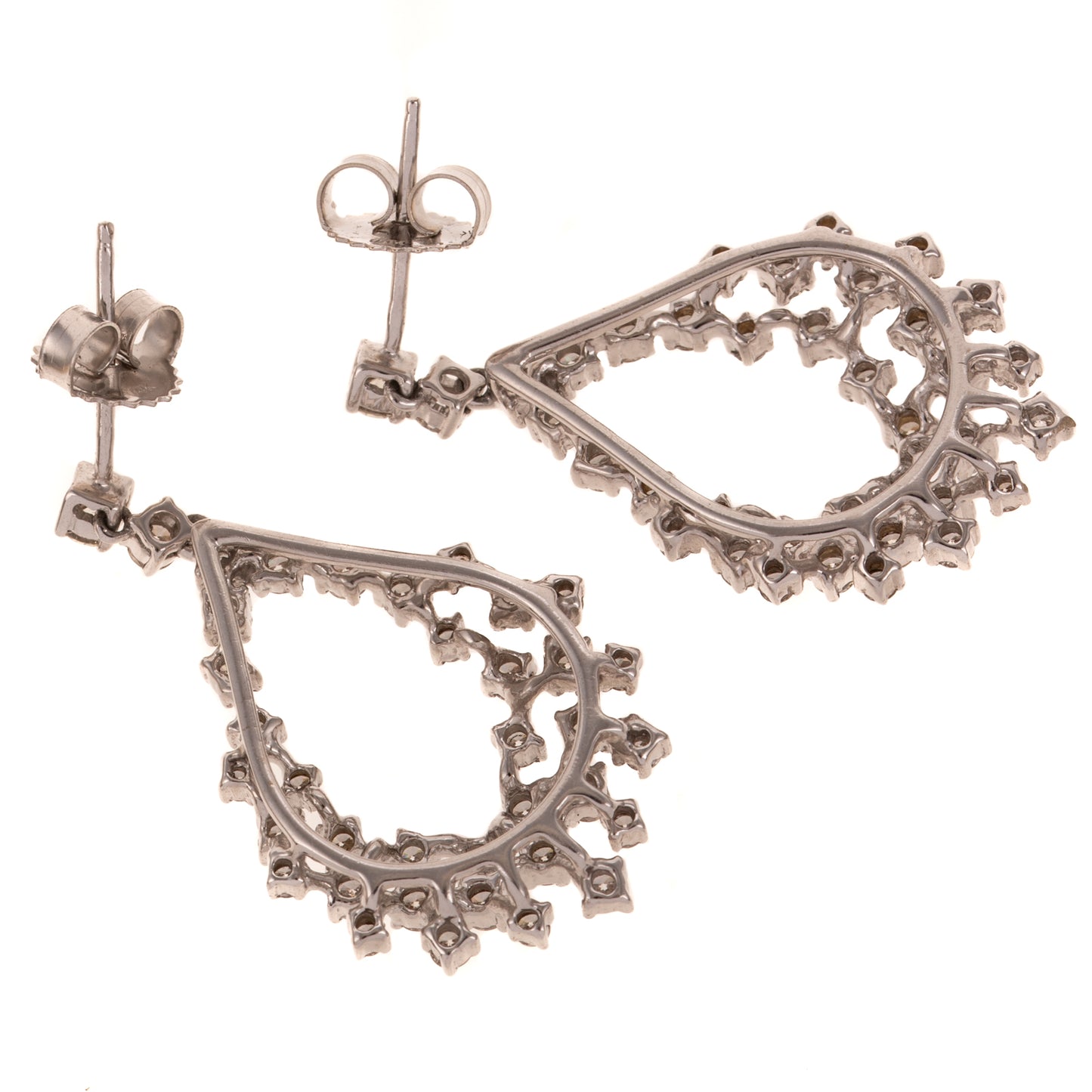 A Pair of 2.00 ct Diamond Dangle Earrings in 14K