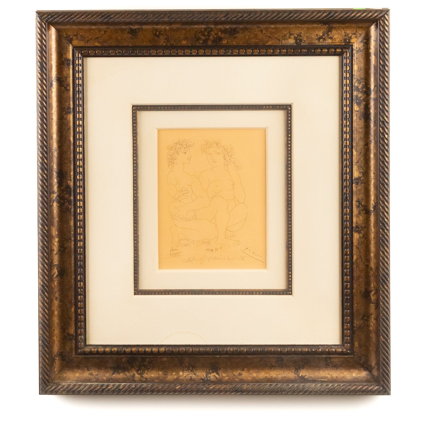 After Pablo Picasso. "Young Bacchus with Tambourine," lithograph
