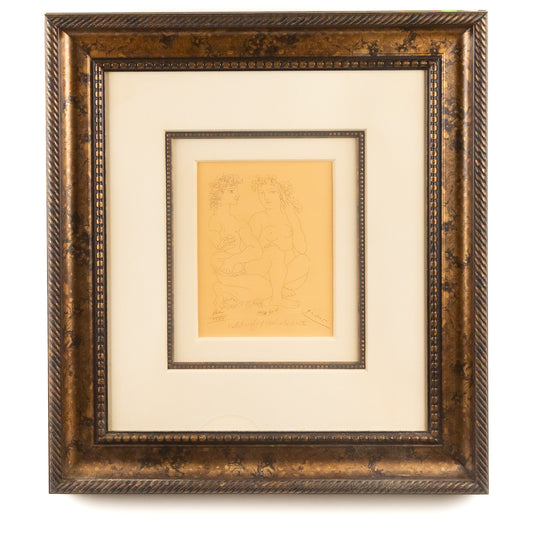 After Pablo Picasso. "Young Bacchus with Tambourine," lithograph