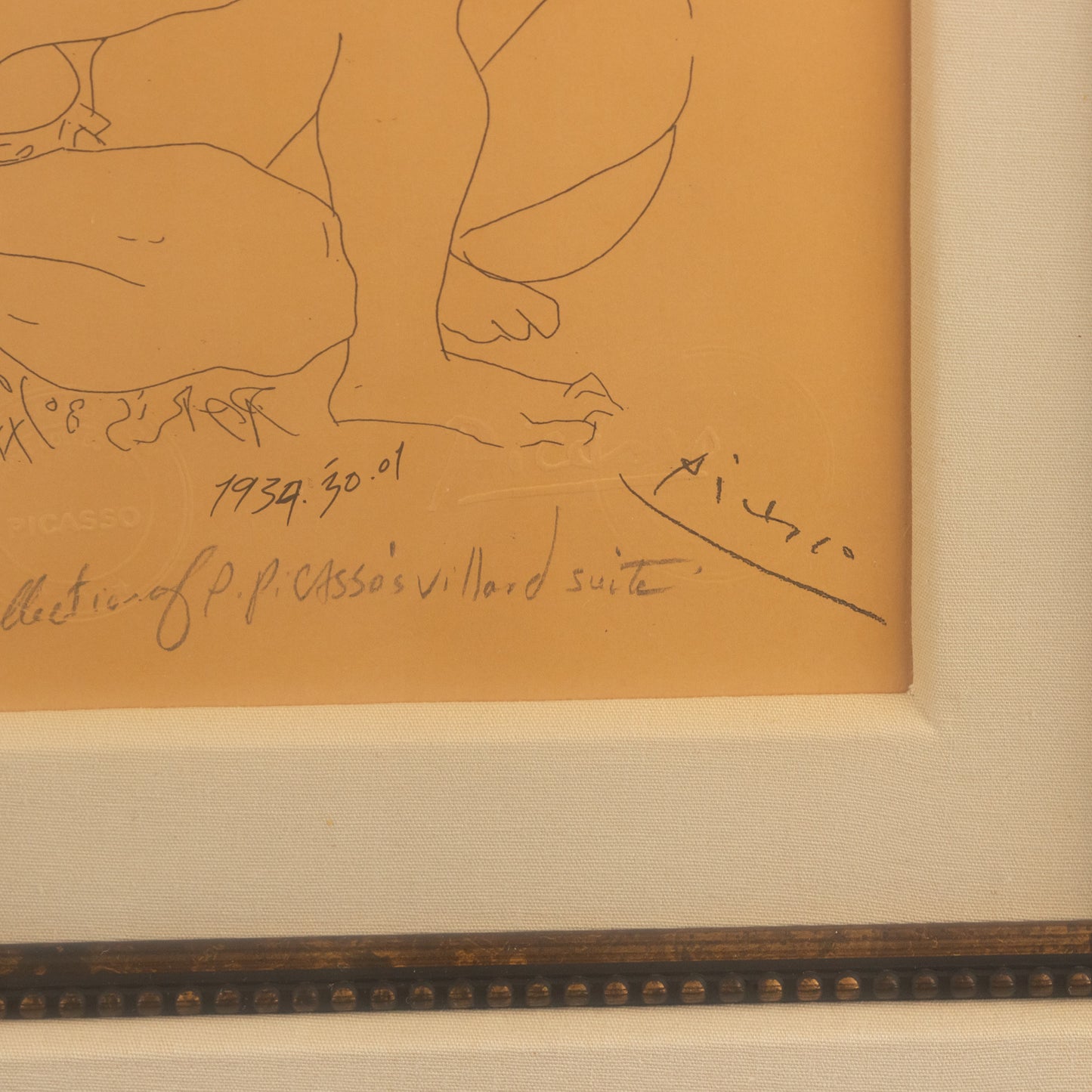 After Pablo Picasso. "Young Bacchus with Tambourine," lithograph