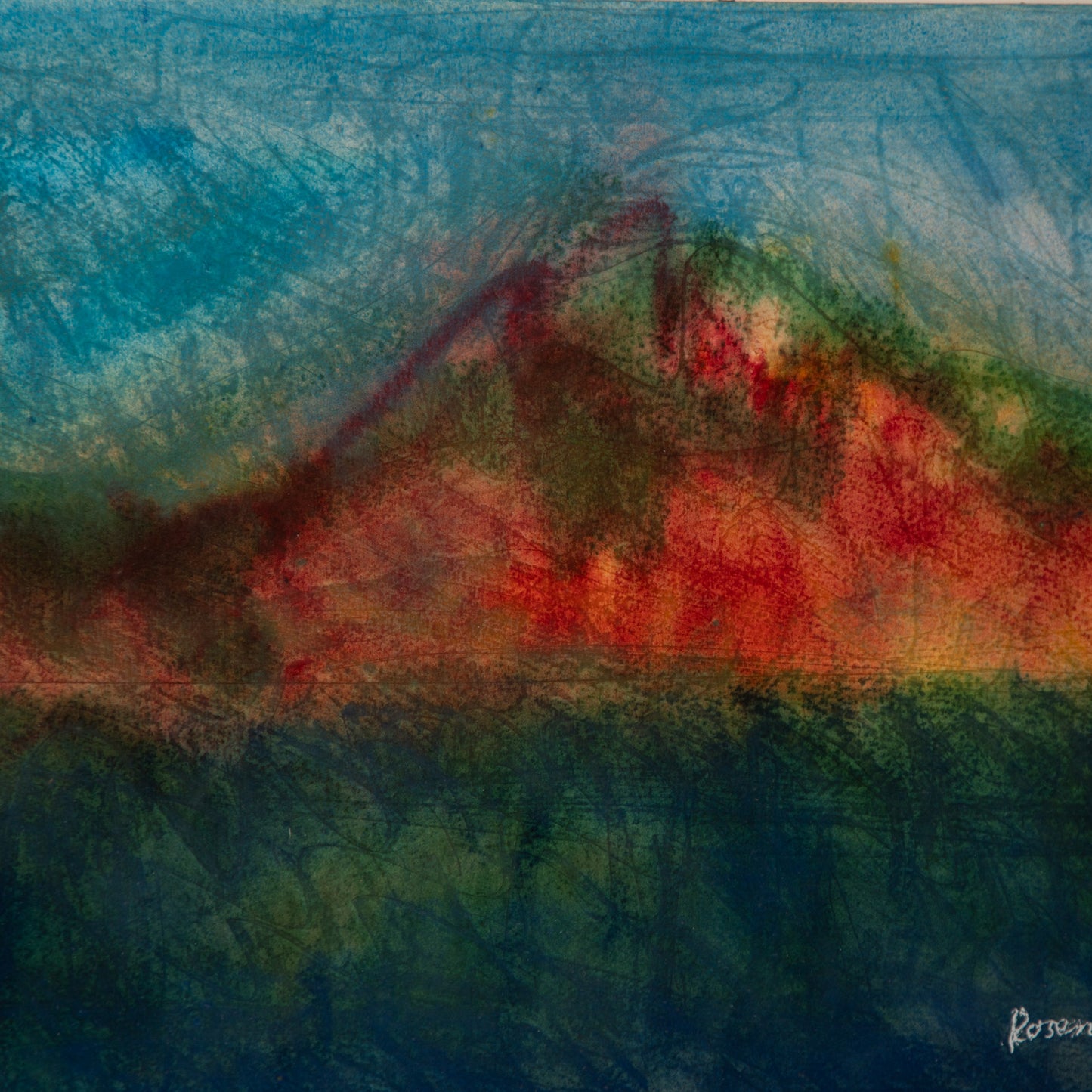 Ralph Rosenborg. Mountain Landscape, pastel