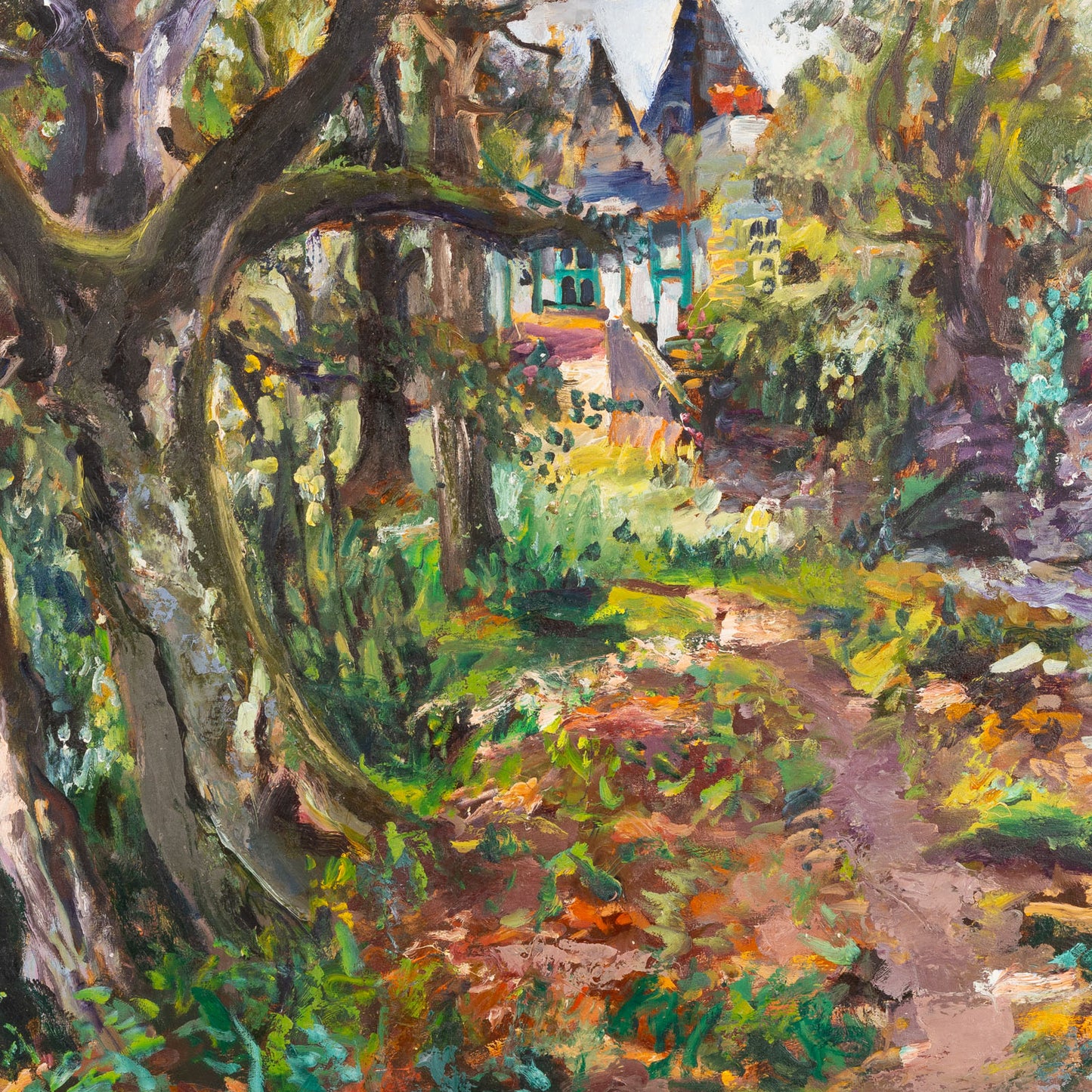 Raoul Middleman. "Sous Bois du Chateau," oil