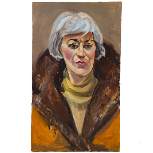 Raoul Middleman. Portrait of Mrs. Guchemand, oil