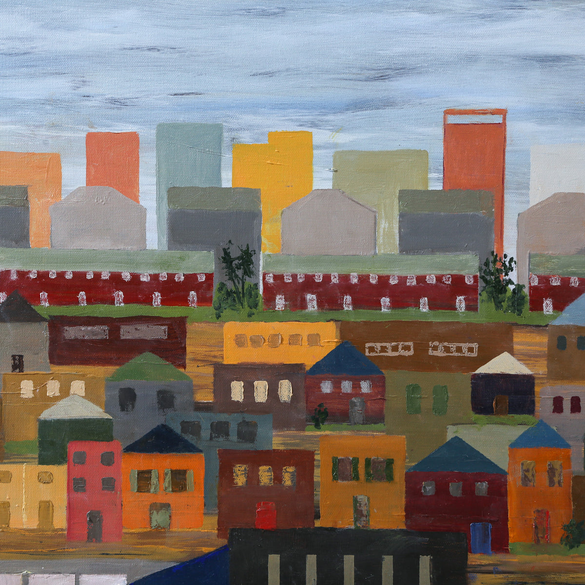 Stan Brull. City Scene, oil