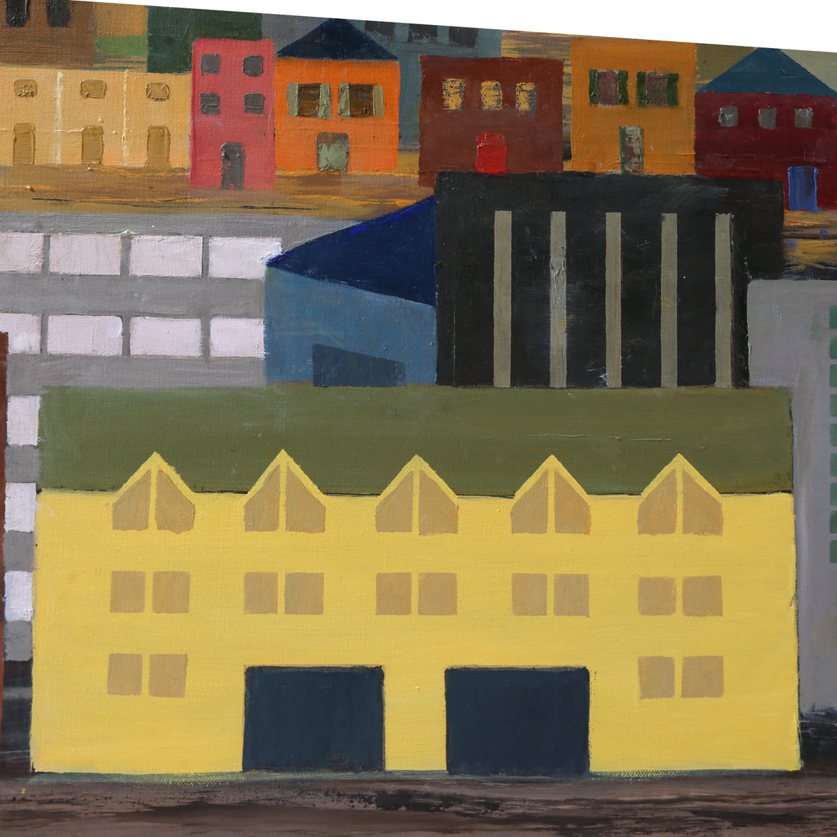 Stan Brull. City Scene, oil