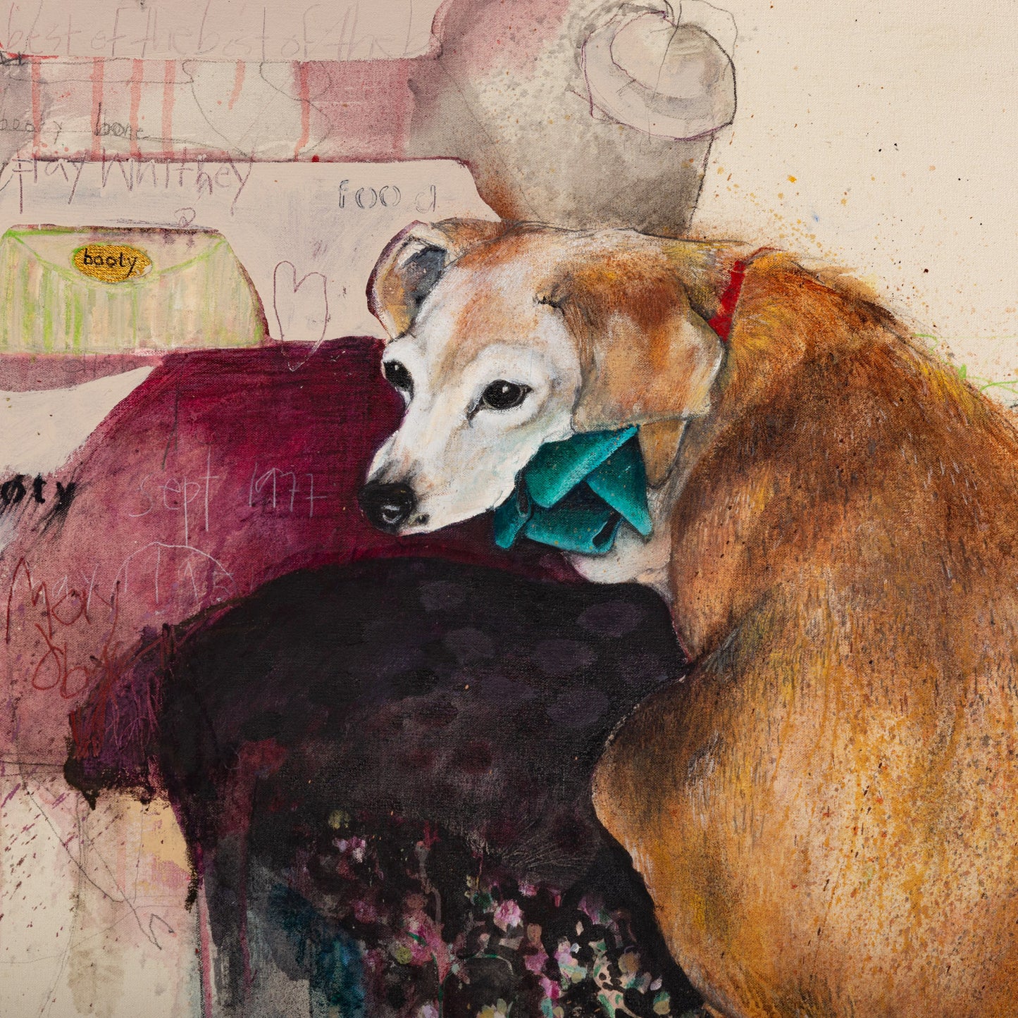 Deborah Donelson. The Dogs, mixed media