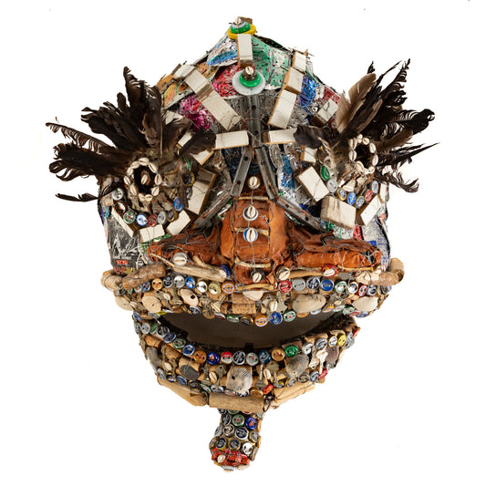 Noah Williams. Mask, mixed media wall sculpture