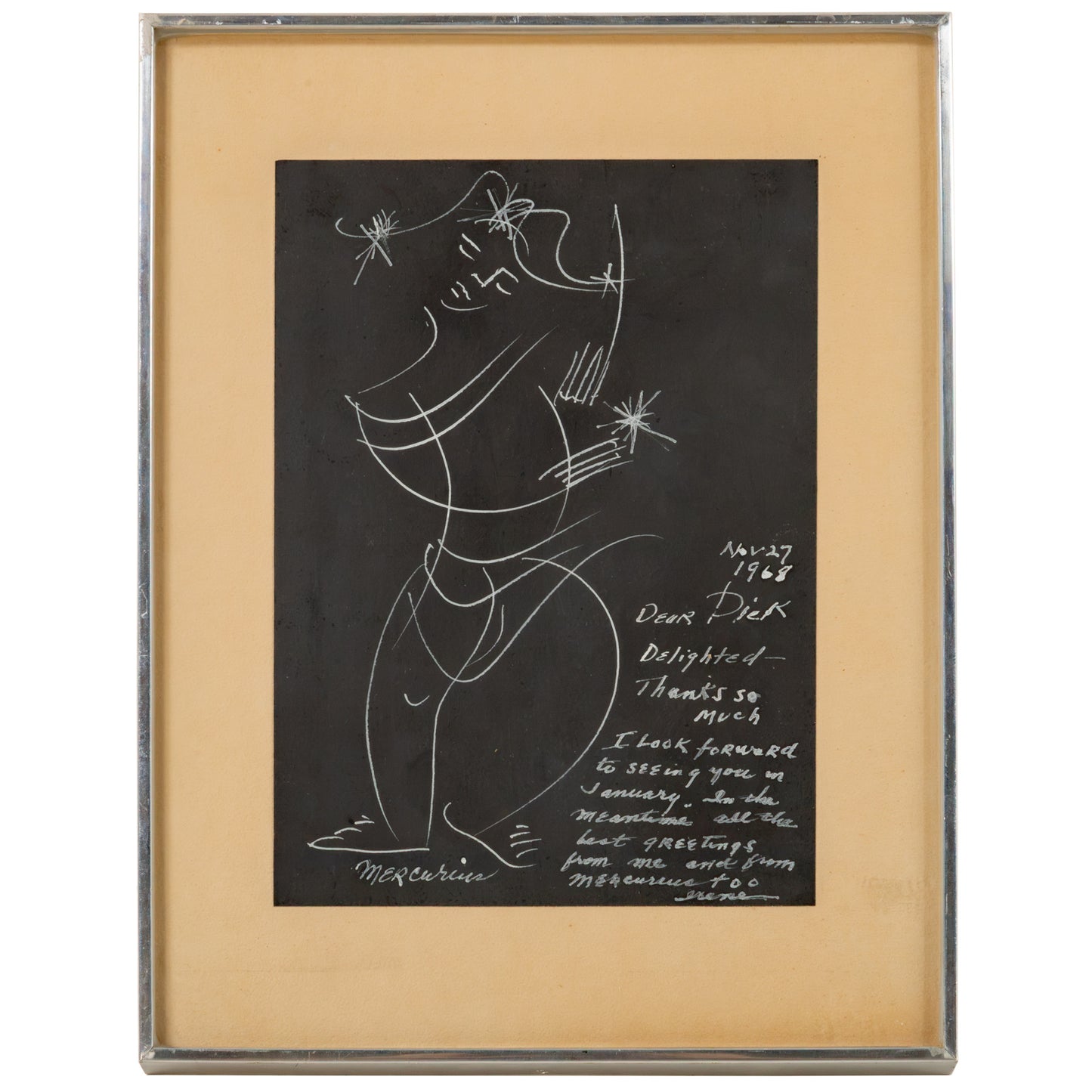 Irene Rice Pereira. "Mercurius," ink
