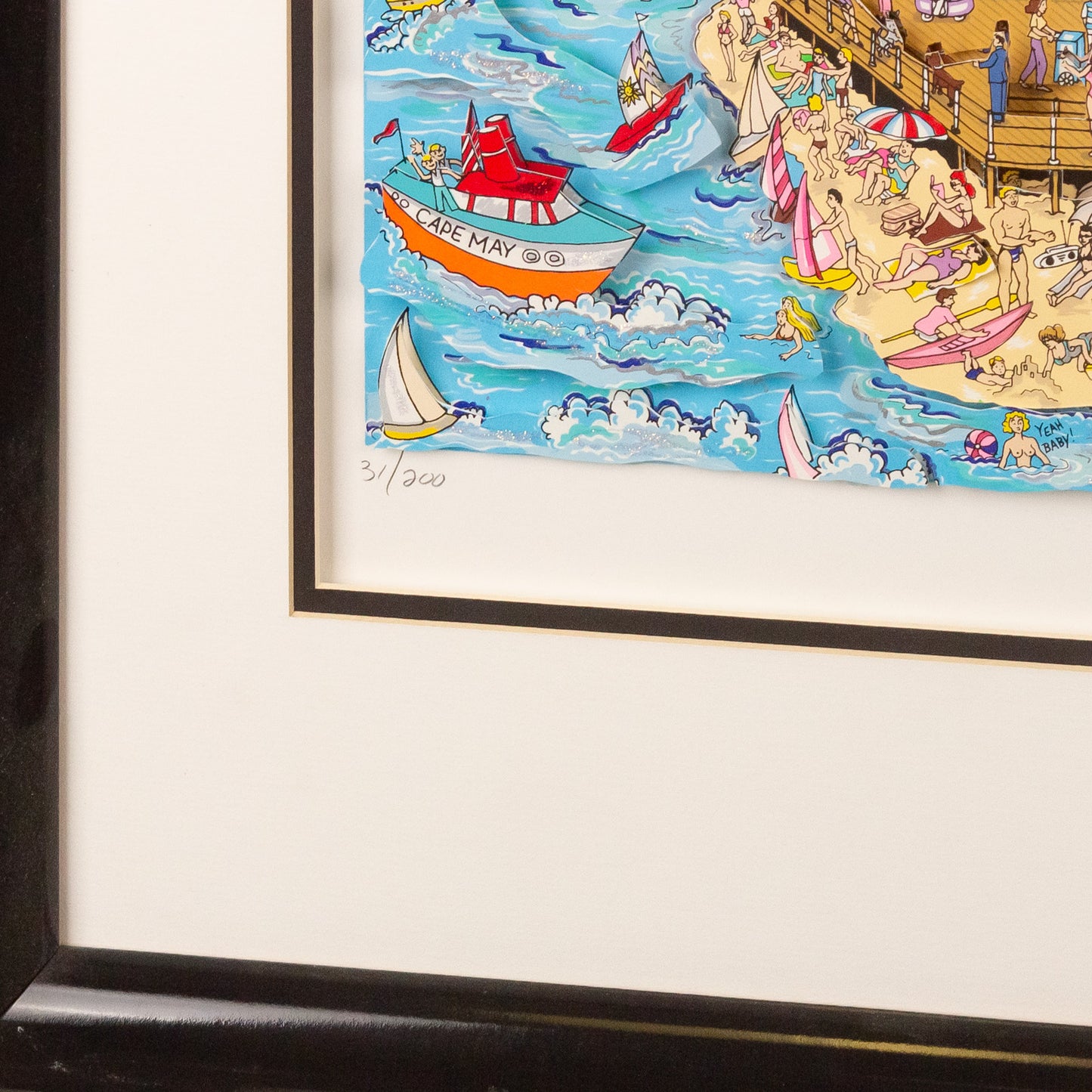 Charles Fazzino. "That Weekend At the Jersey Shore," screenprint