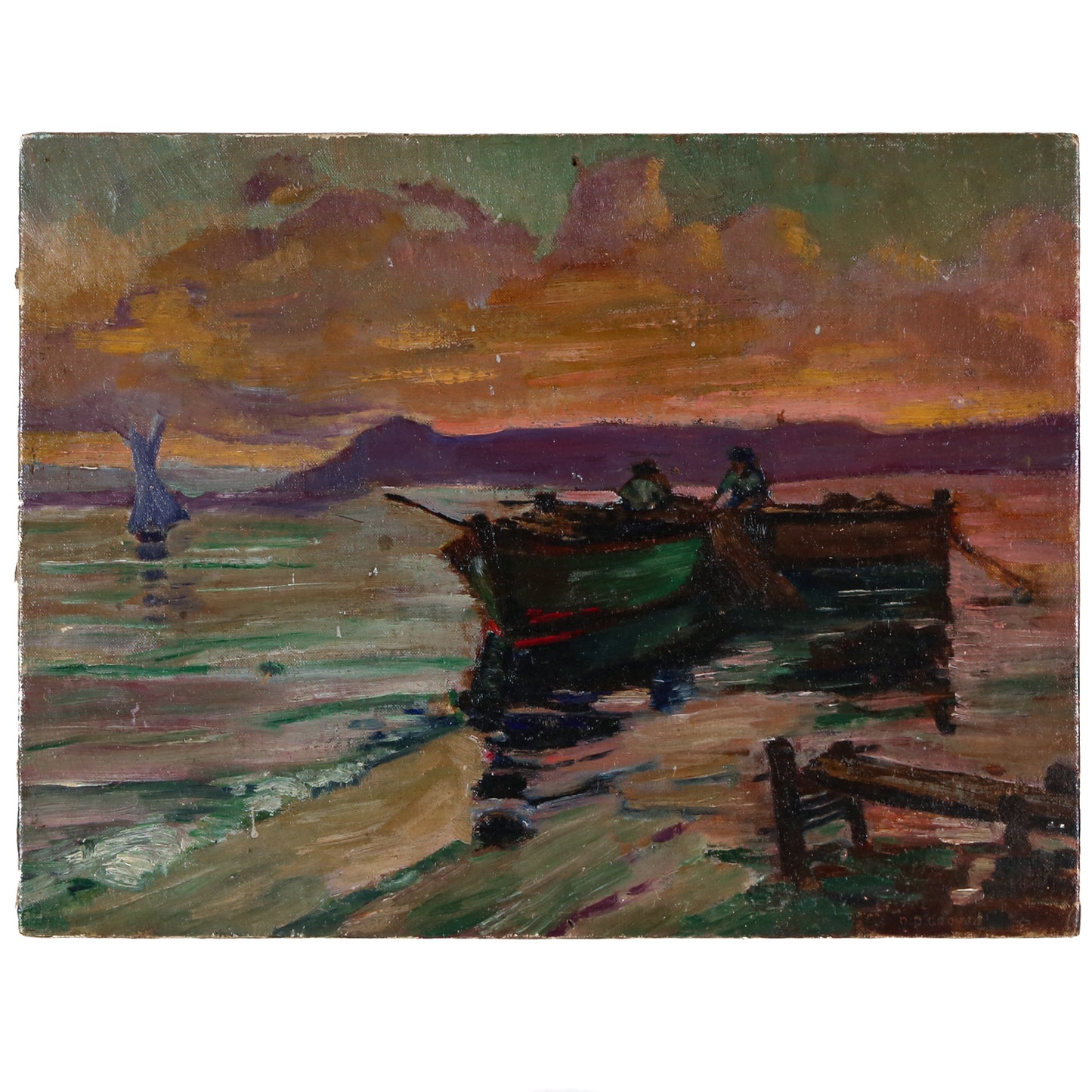 Oliver Dennet Grover. End of the Day, oil