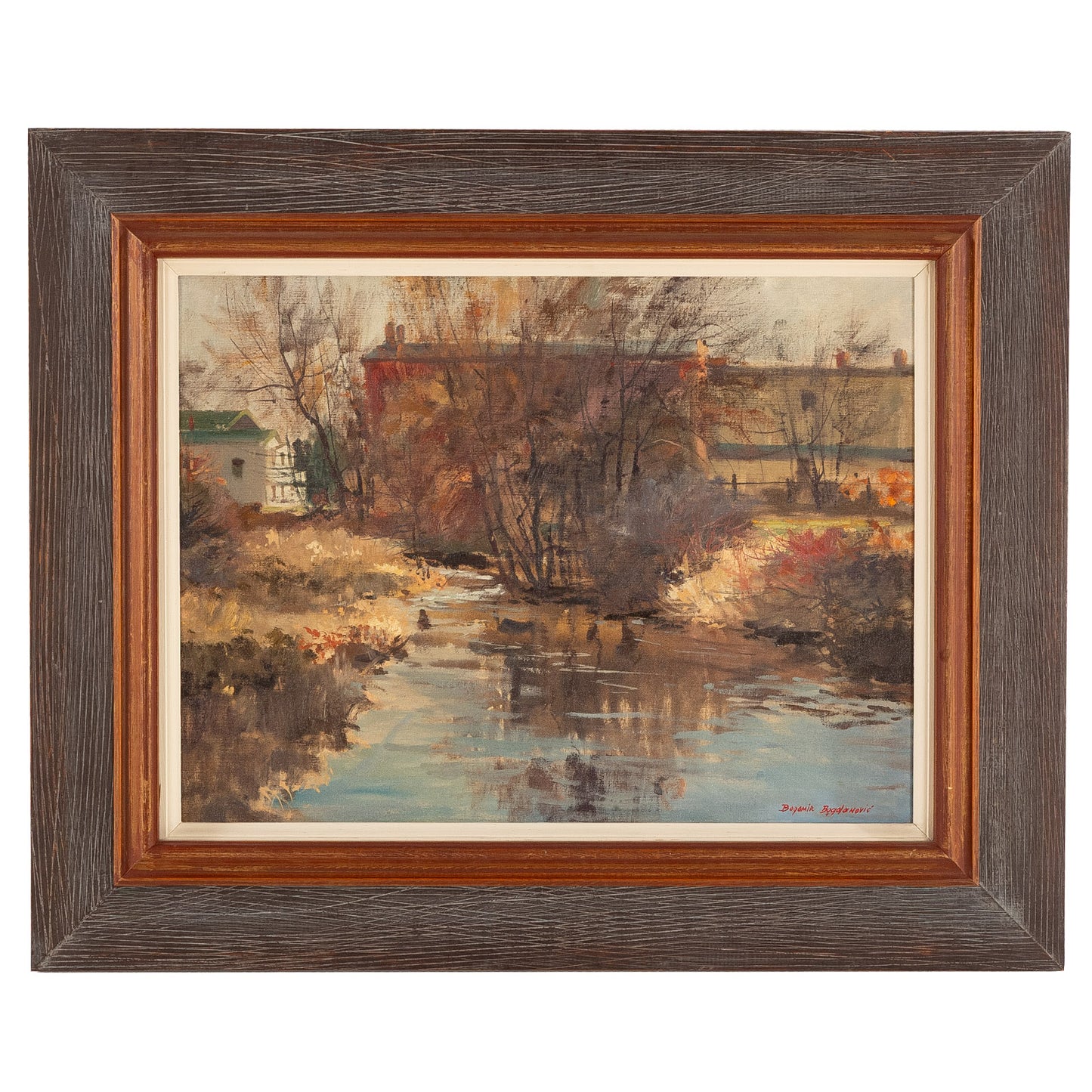 Bogomir Bogdanovic. Fall River Scene, oil