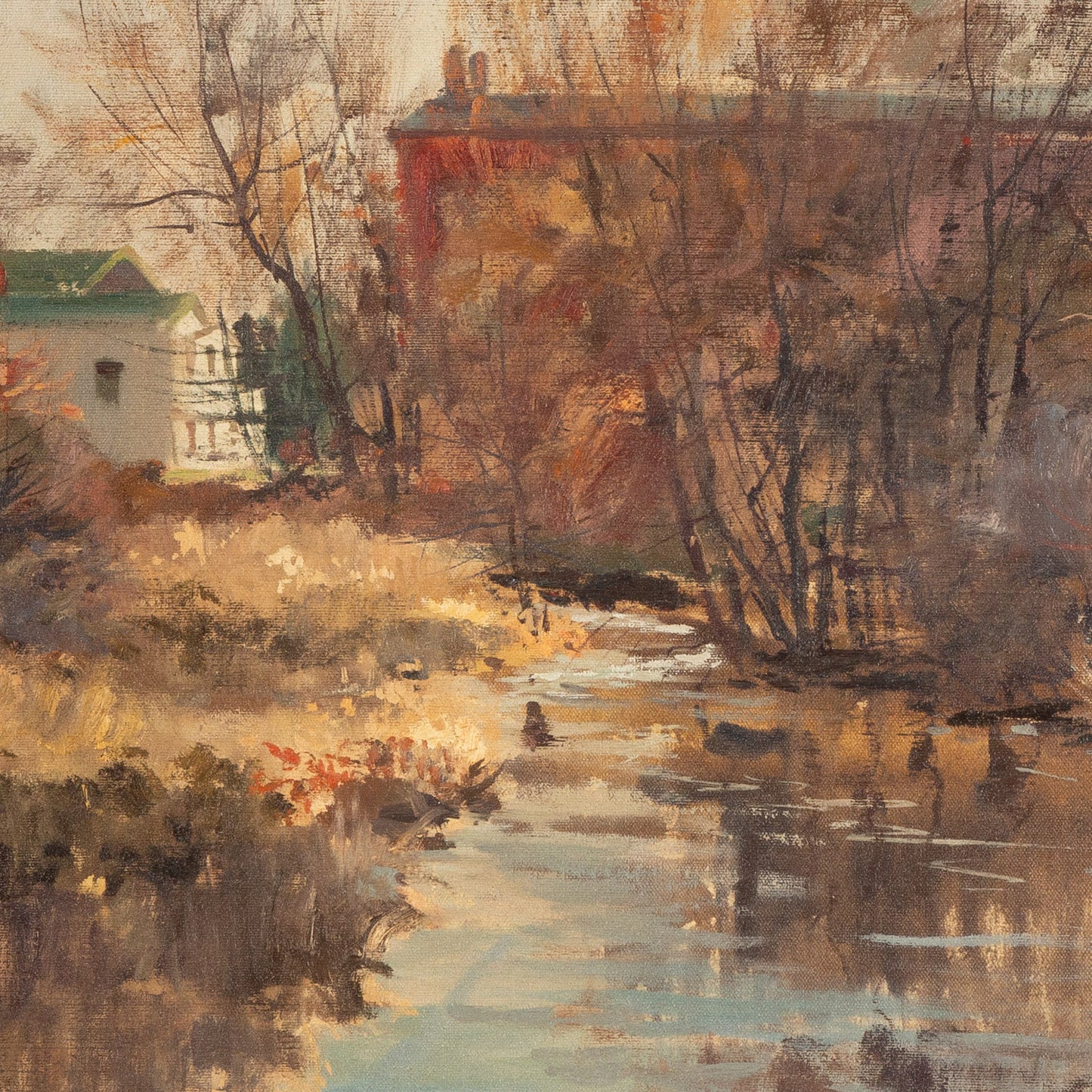 Bogomir Bogdanovic. Fall River Scene, oil