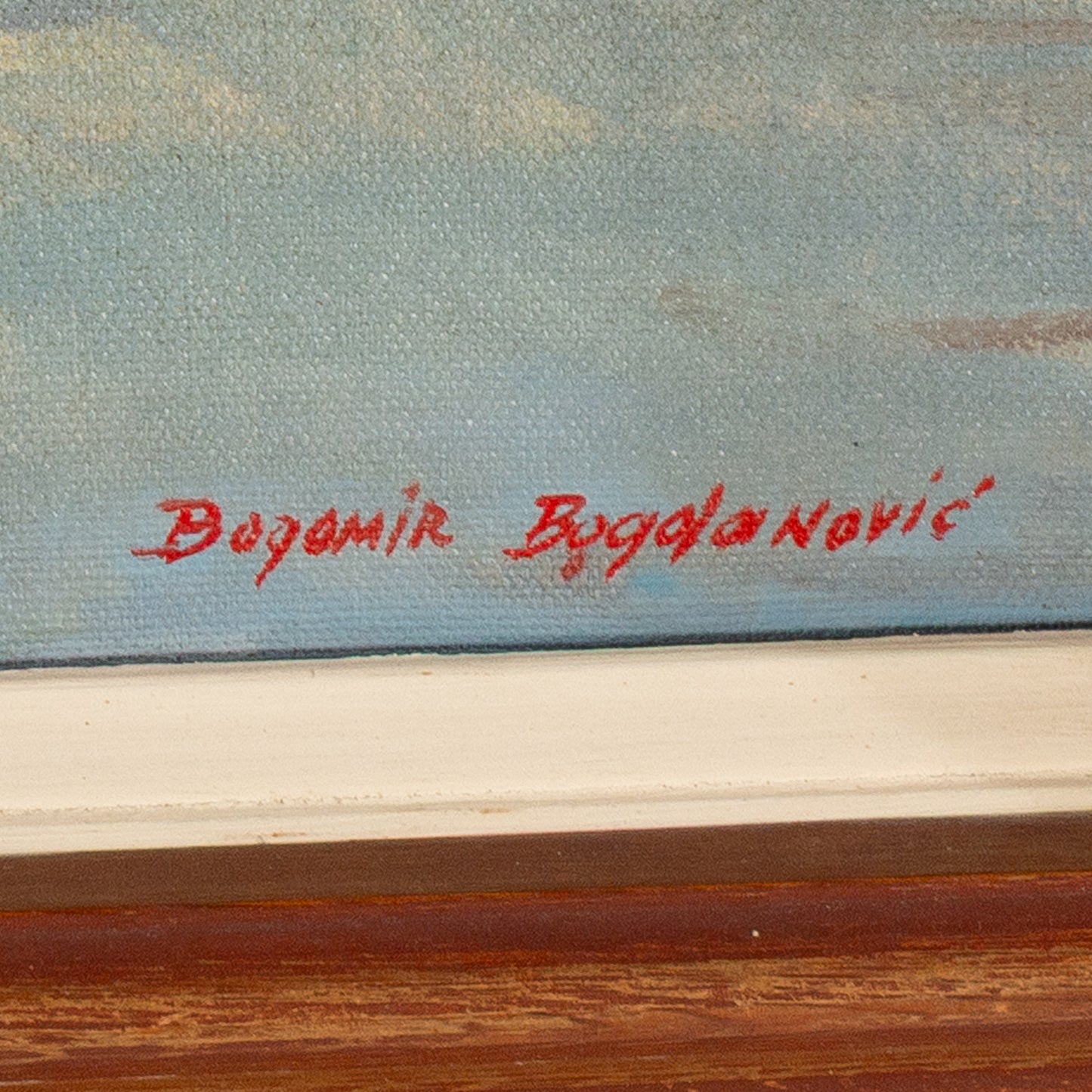 Bogomir Bogdanovic. Fall River Scene, oil