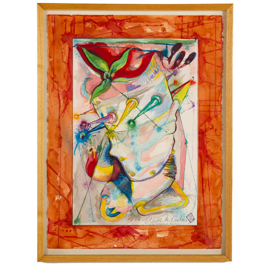 Wilbur M. Reeling "Gold Helmet Flashes," mixed media