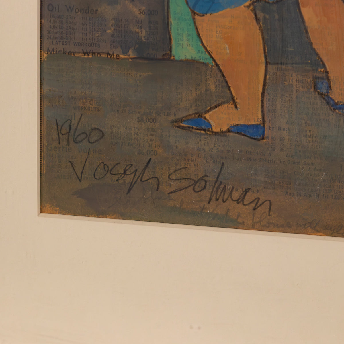 Joseph Solman. Waiting for the Subway, gouache