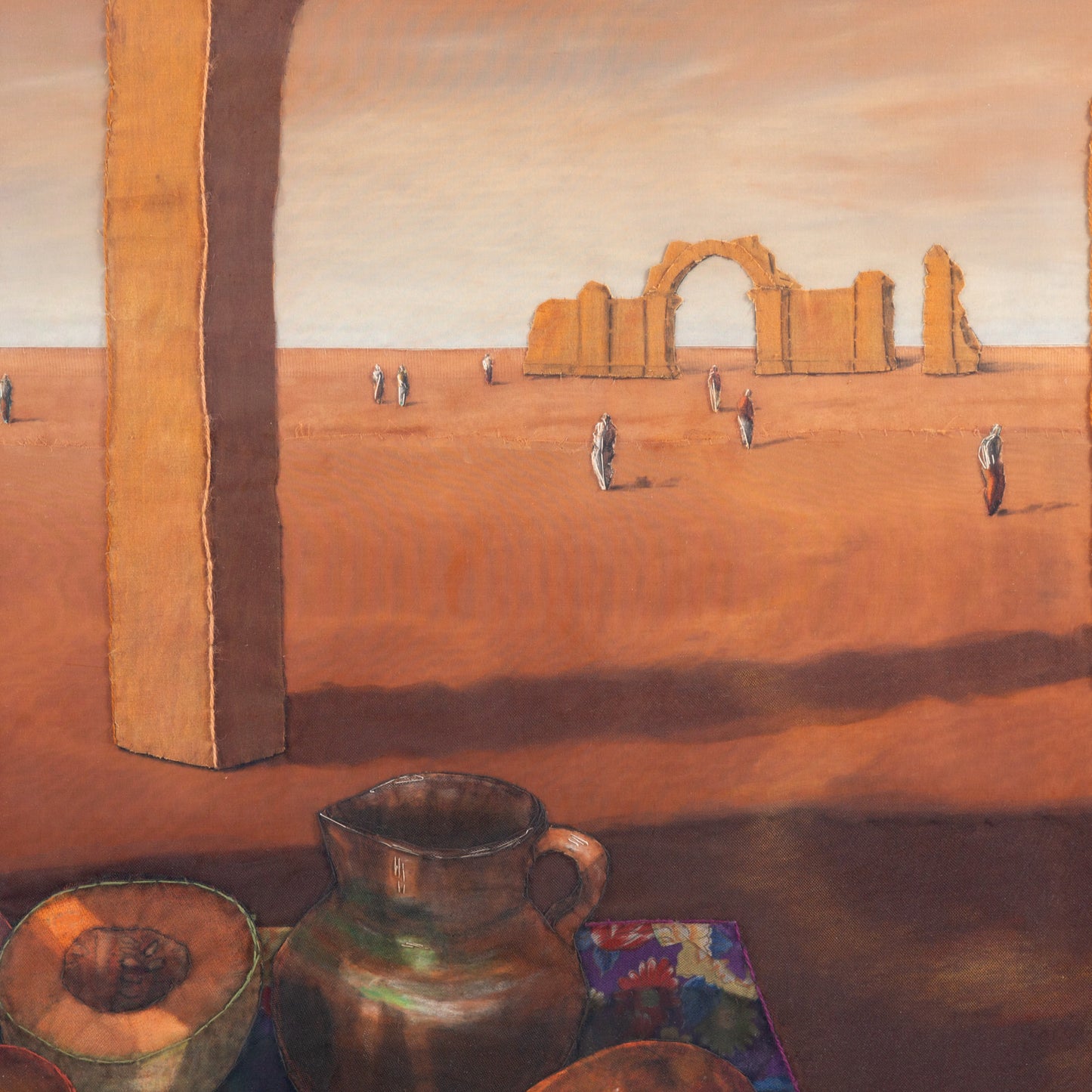 Alison "Ali" Cann-Clift. "Ancient Site with Nature Morte," oil