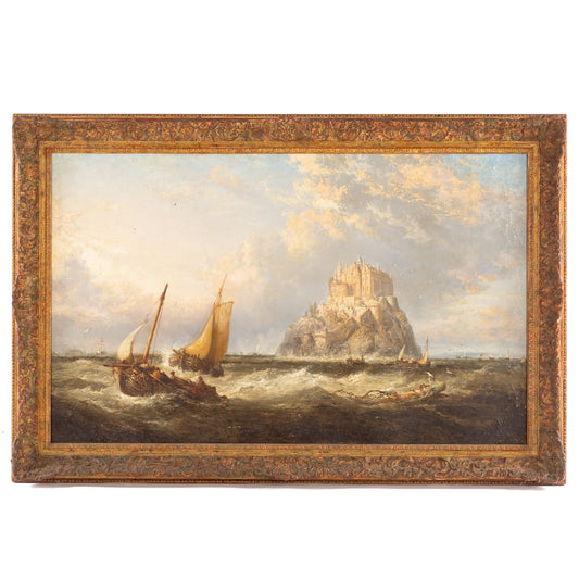 Attributed to James Webb. Ships Floundering, oil