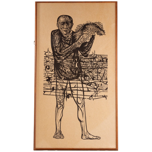 Leonard Baskin. "Man of Peace," woodcut