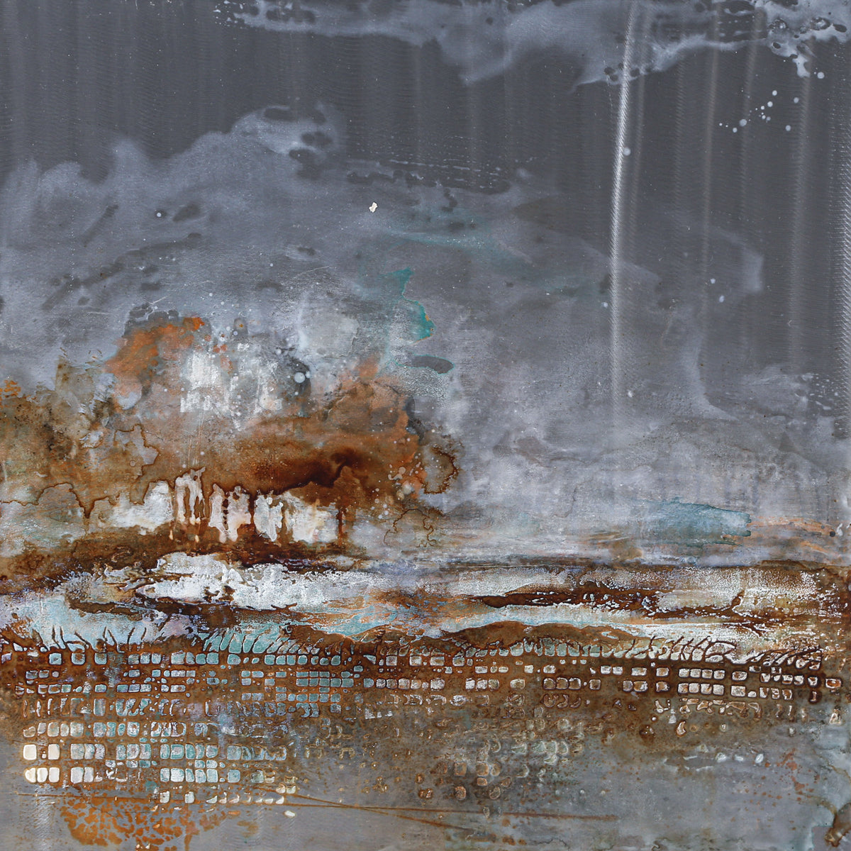 Dennis Carney. Distant Shores I & II, mixed media
