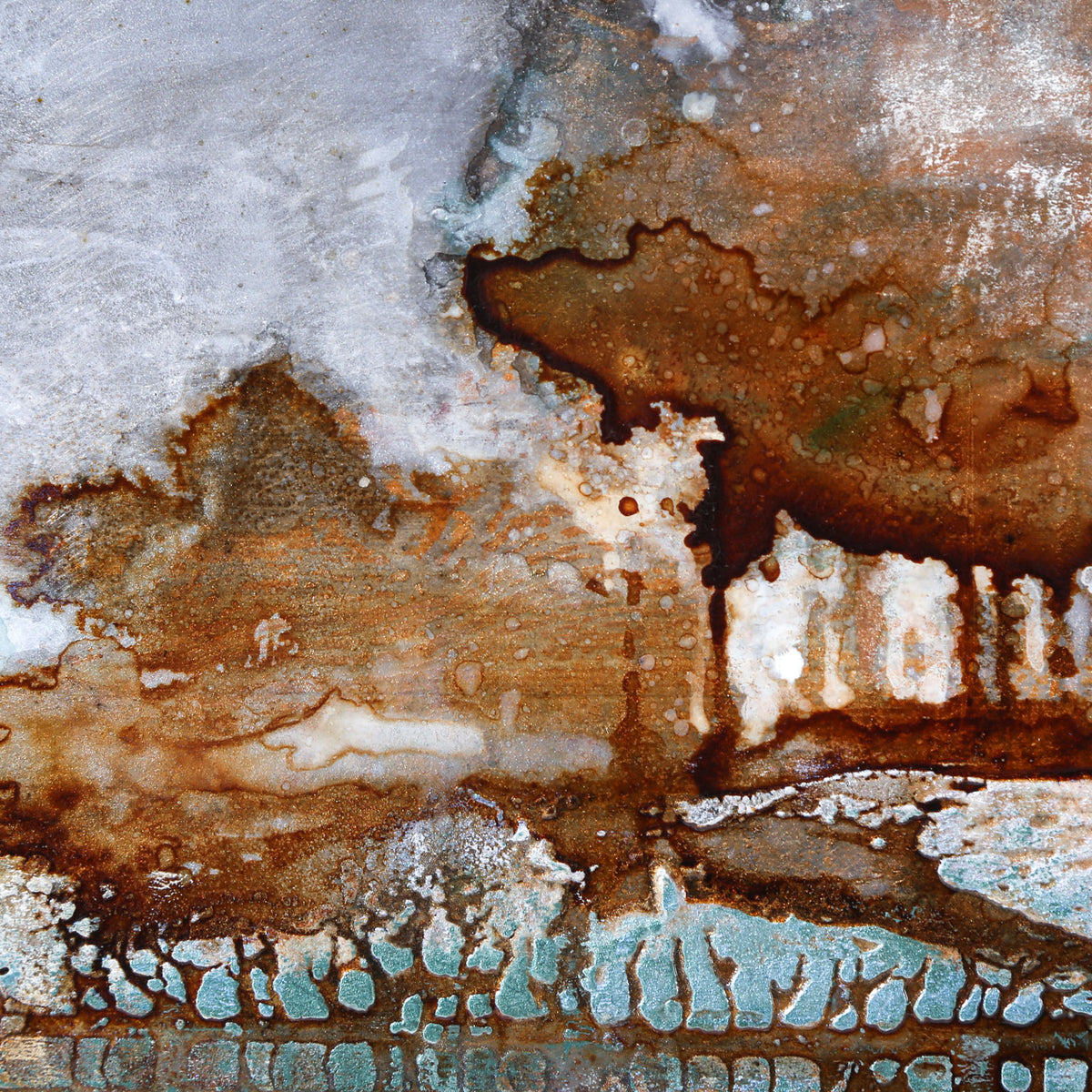 Dennis Carney. Distant Shores I & II, mixed media