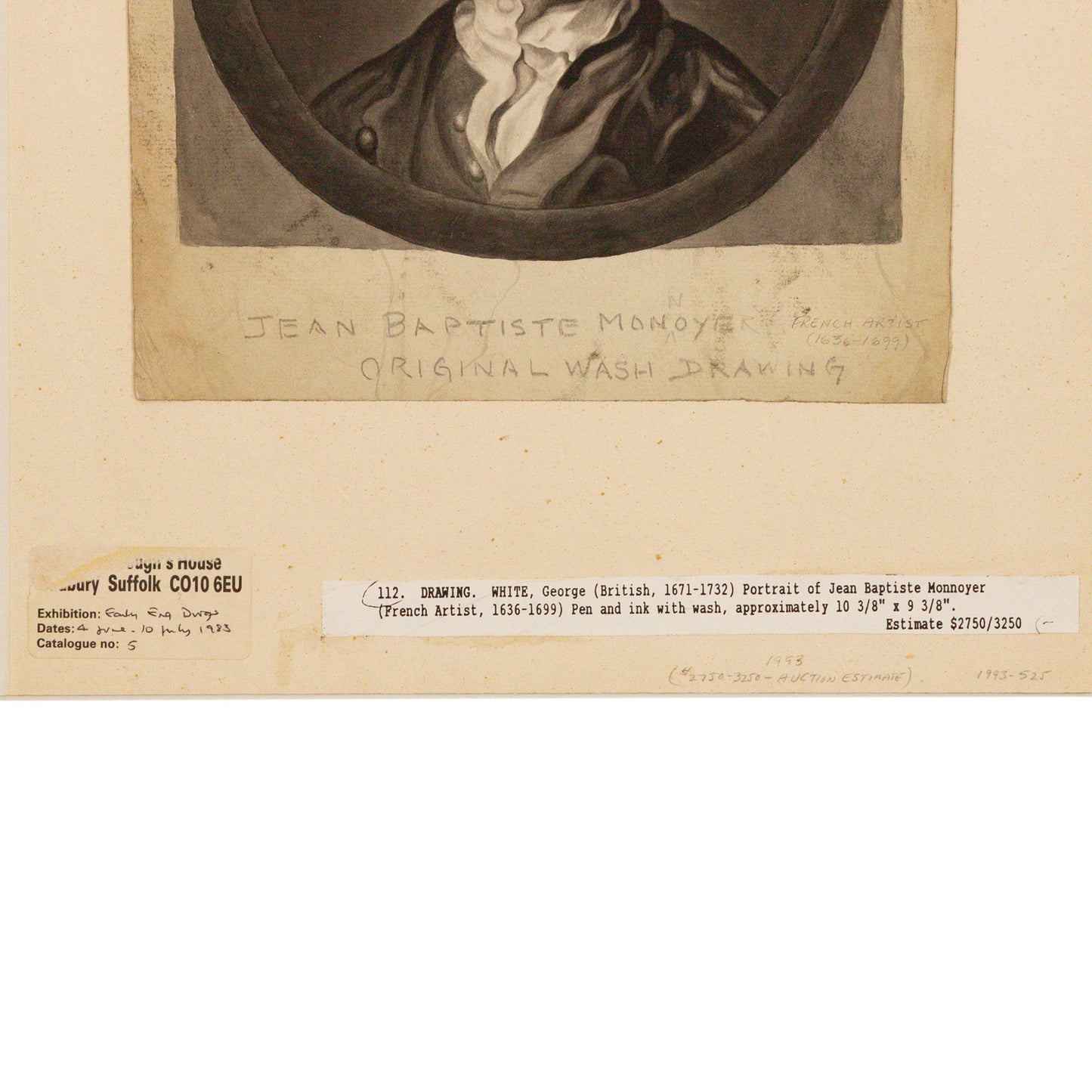 Attributed to George White. Portrait of J.B. Monoyer