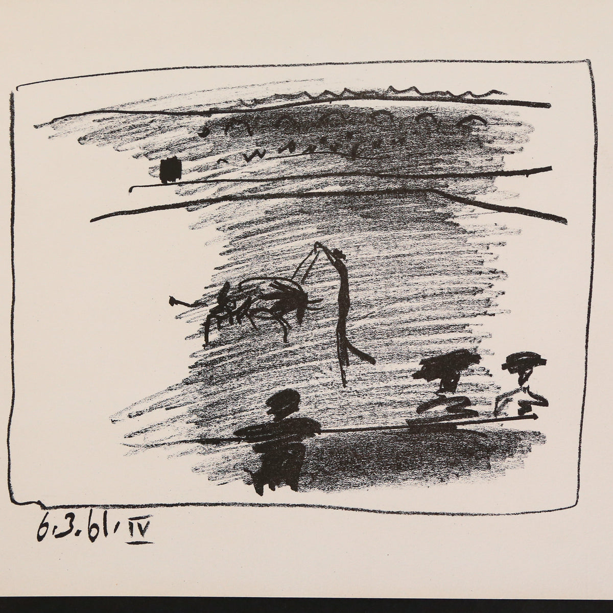 After Pablo Picasso. Two from "A Los Toros," lithograph