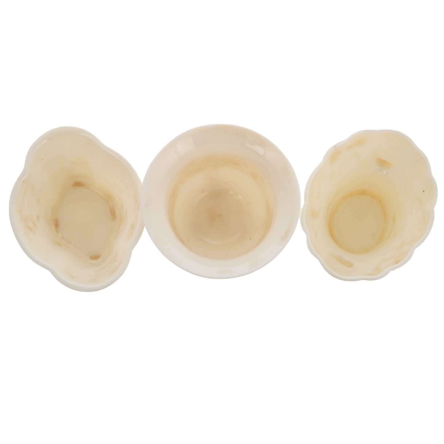 Three Chinese Blanc-de-Chine Libation Cups