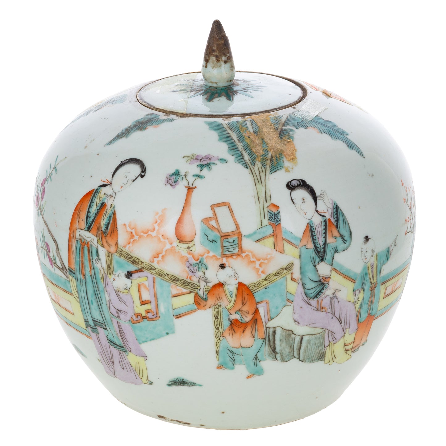 A Chinese Famille Rose Lidded Jar
