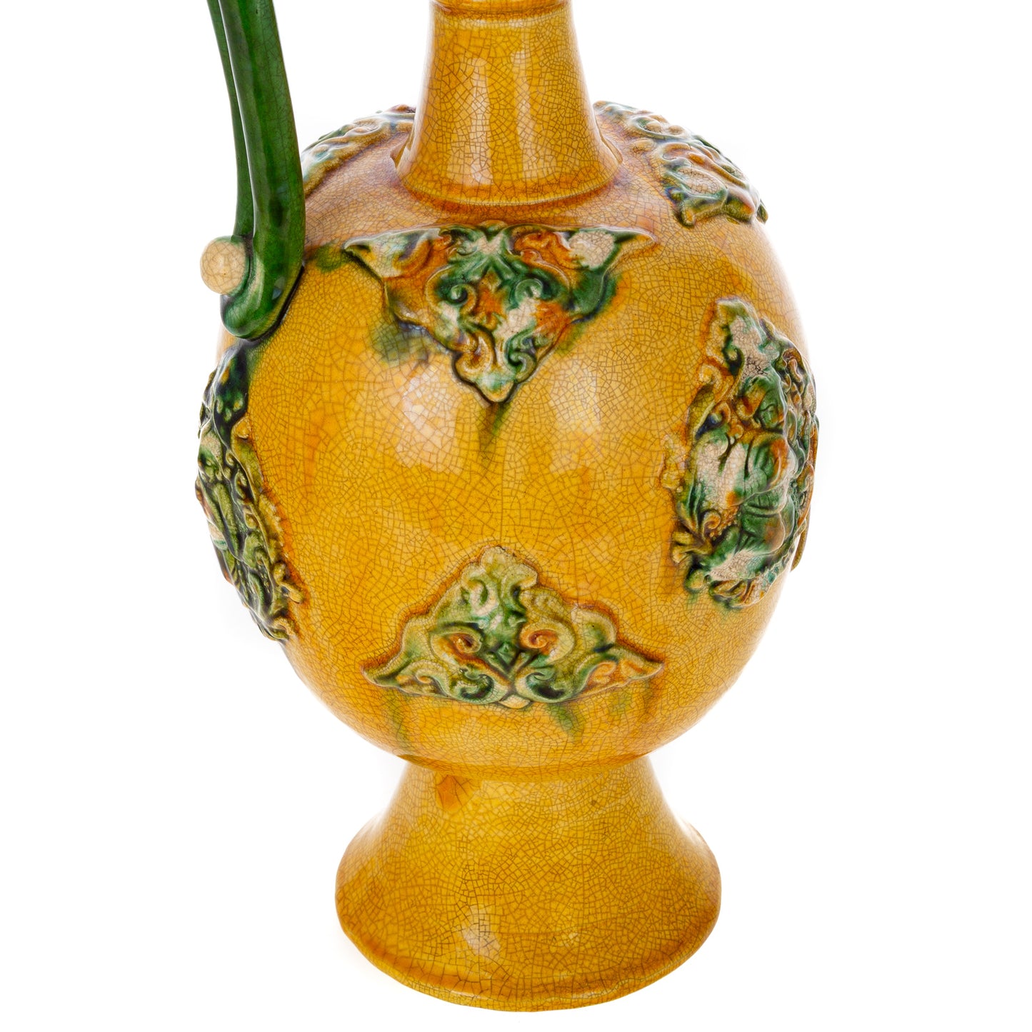 Chinese Porcelain Double Gourd Vase & Glazed Ewer