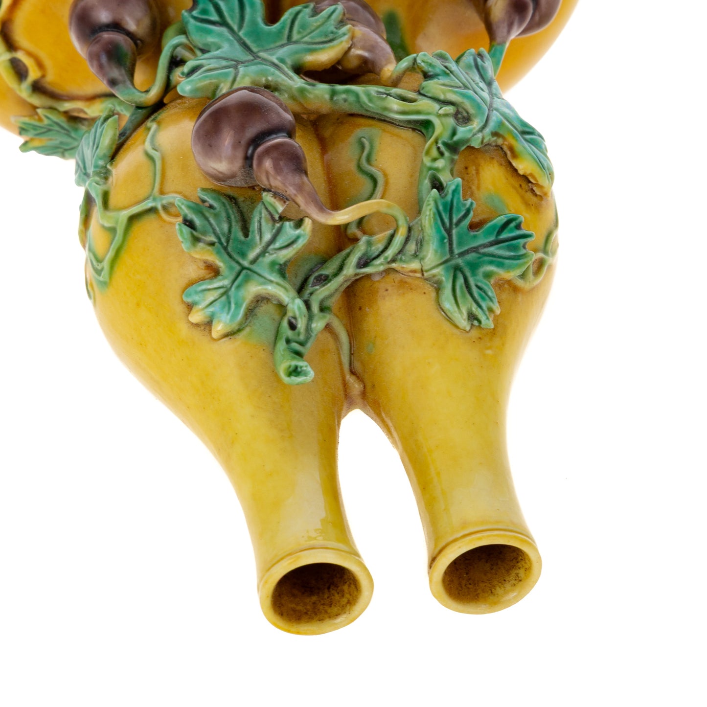 Chinese Porcelain Double Gourd Vase & Glazed Ewer