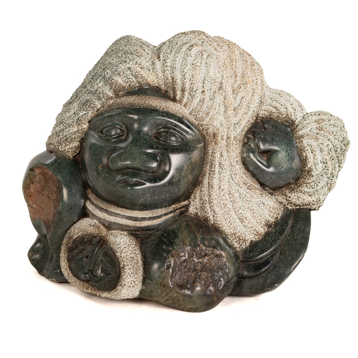 African School. "Mother & Child," stone