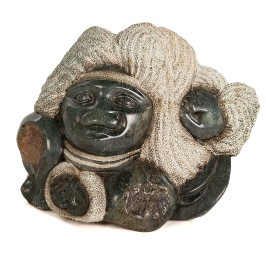 African School. "Mother & Child," stone