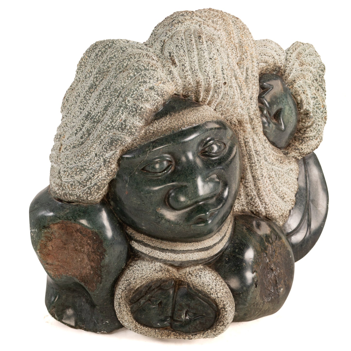 African School. "Mother & Child," stone