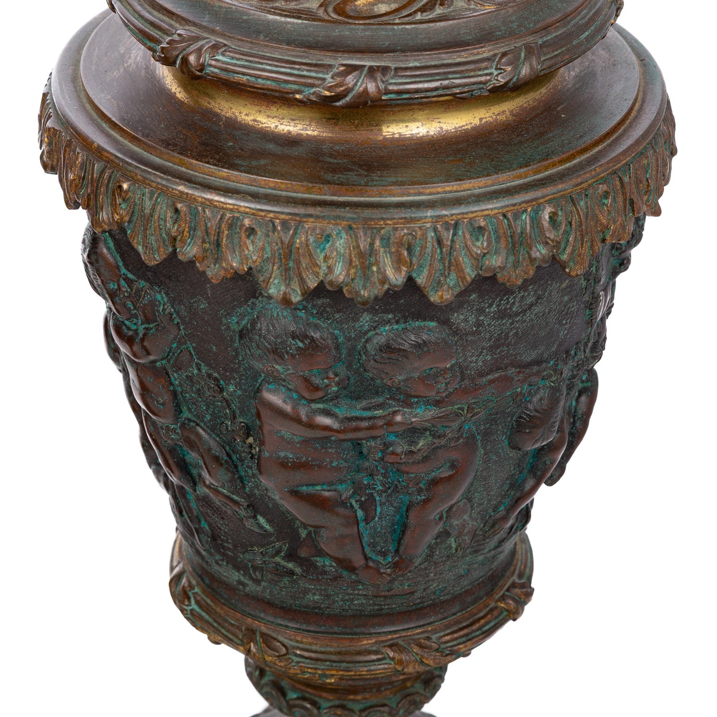 A Pair of Putti & Satyr Footed Ewers