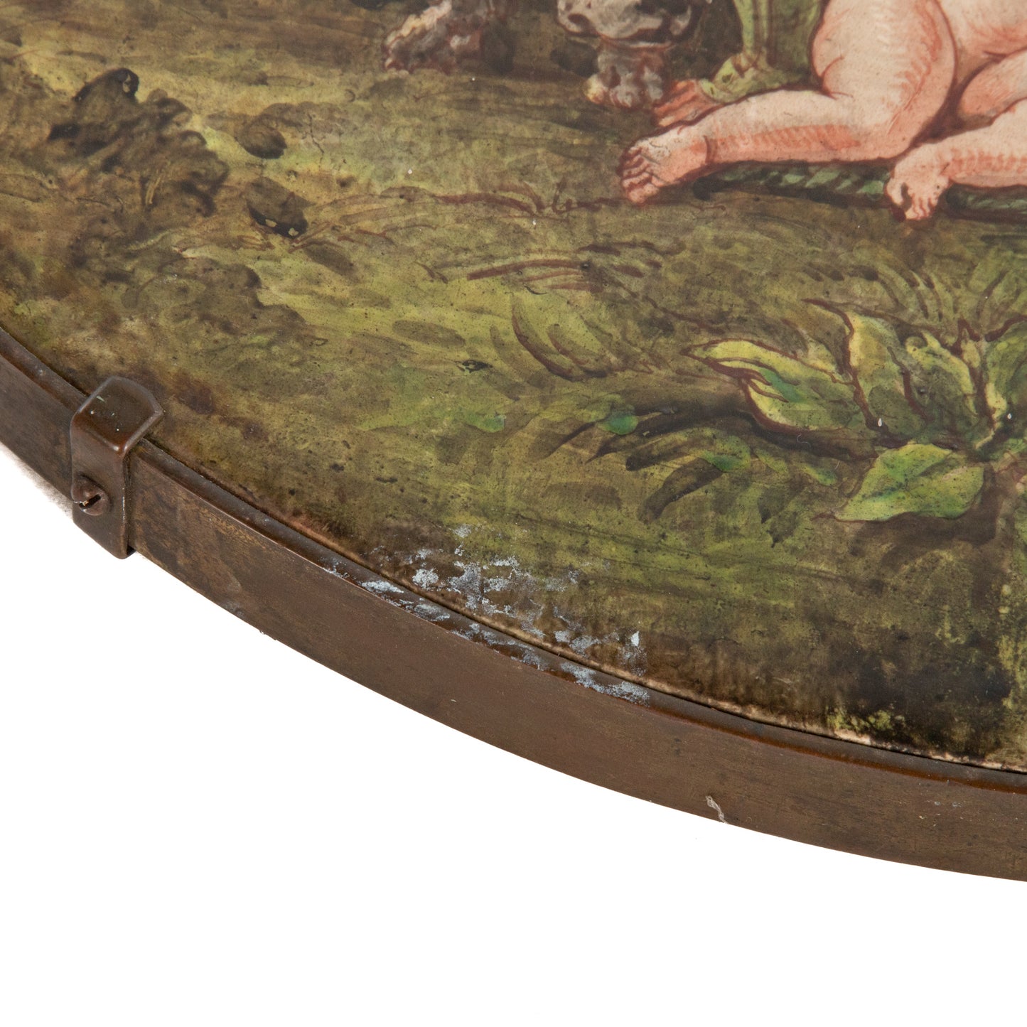 An Italian Glazed Porcelain Venus & Adonis Plaque