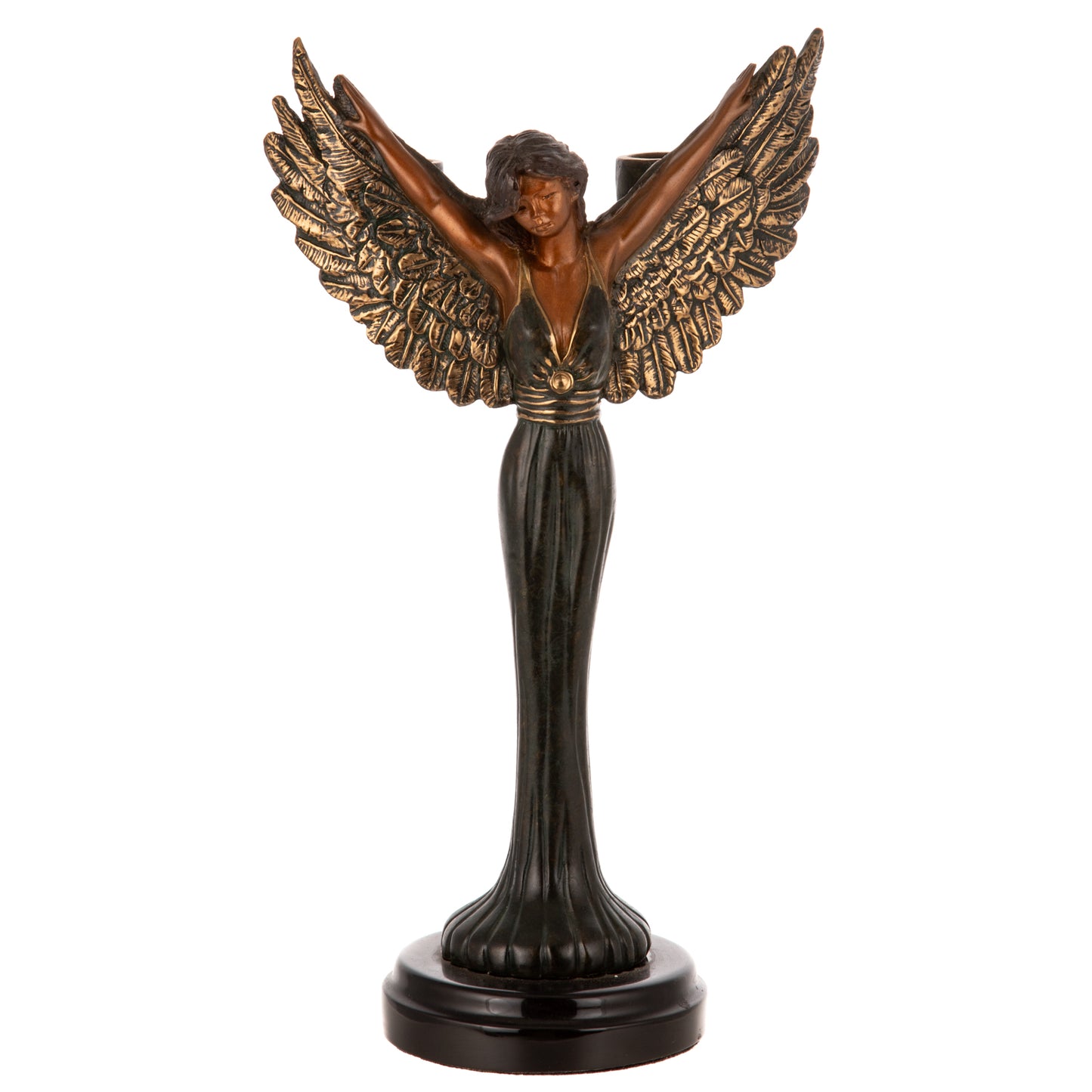 Cesar G. Alarcon. Angel Candelabra, bronze