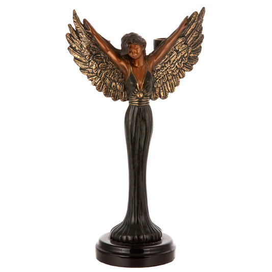 Cesar G. Alarcon. Angel Candelabra, bronze