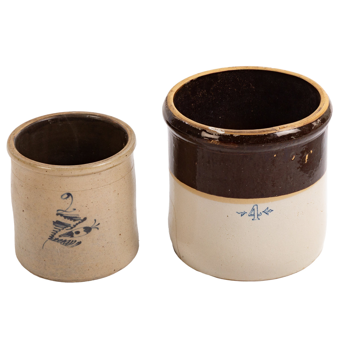 Two American Stoneware Crocks