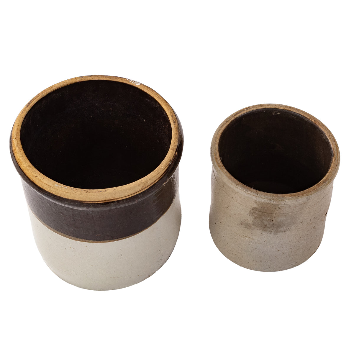 Two American Stoneware Crocks