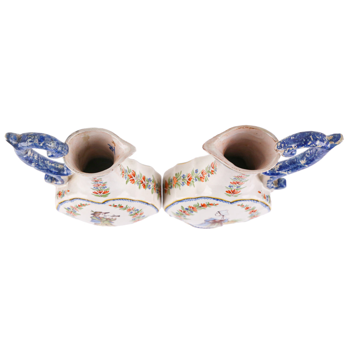 A Pair of Henriot Quimper Ewers