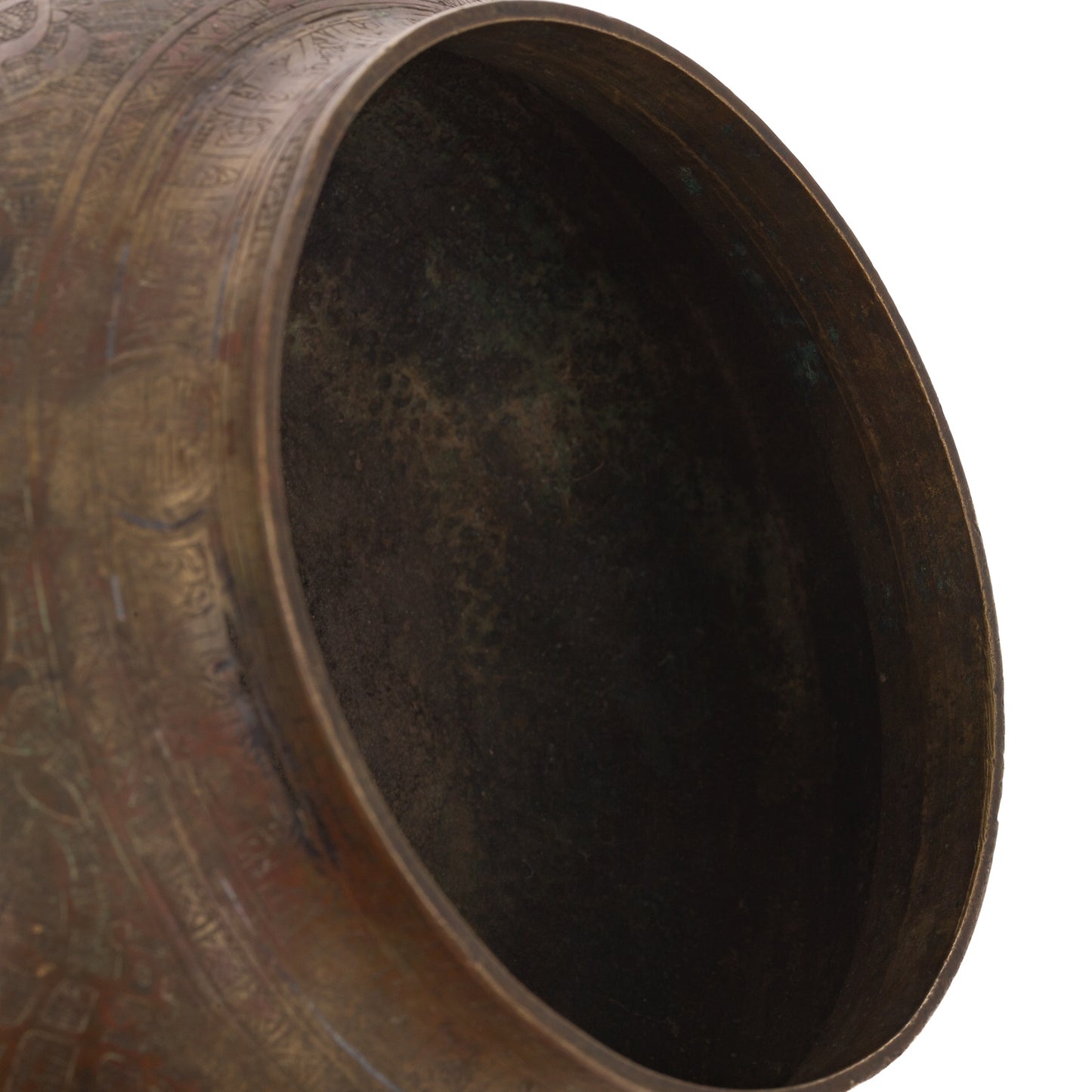 A Bronze Peruvian Etched Vessel