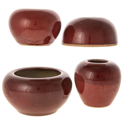 Four Chinese Porcelain Sang de Boeuf Coups