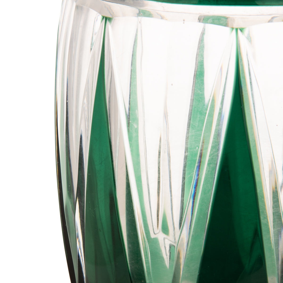 Val Saint Lambert Style Art Deco Cut Crystal Vase