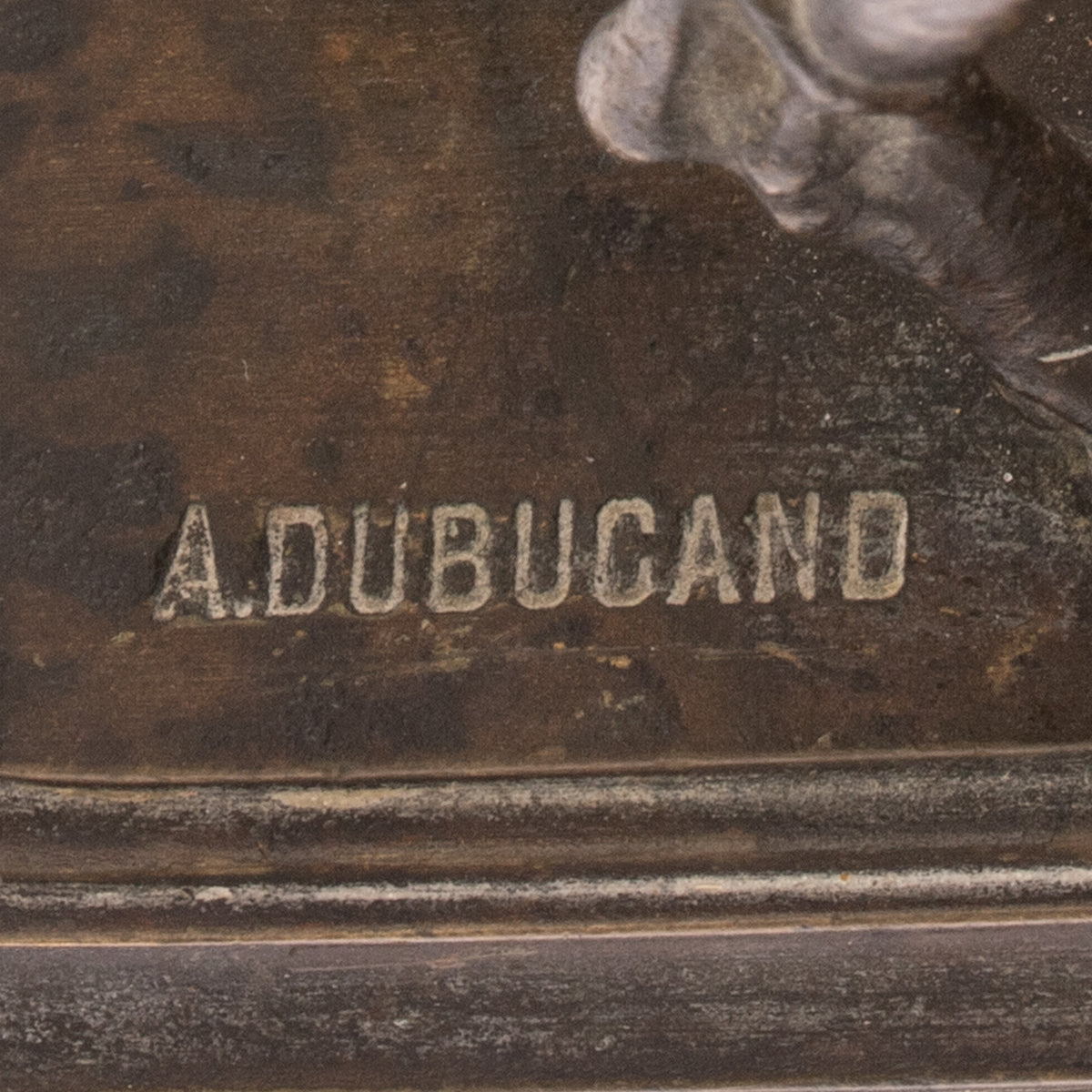 After Alfred Dubucand. "Bouledogue," bronze