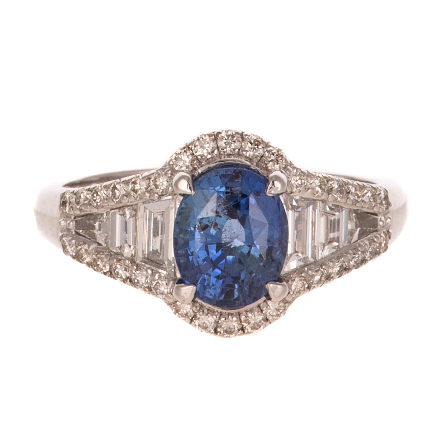 A 1.60 ct Sapphire & Diamond Ring in 18K