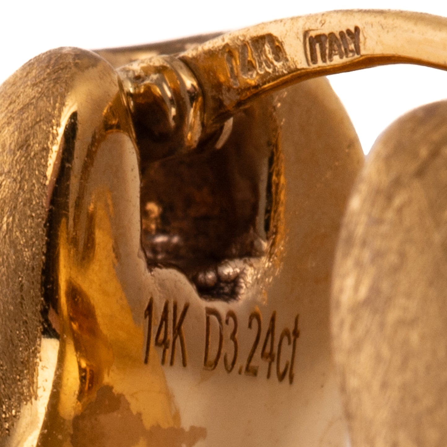 A Pair of 3.24 ctw Diamond Hoops in 14K