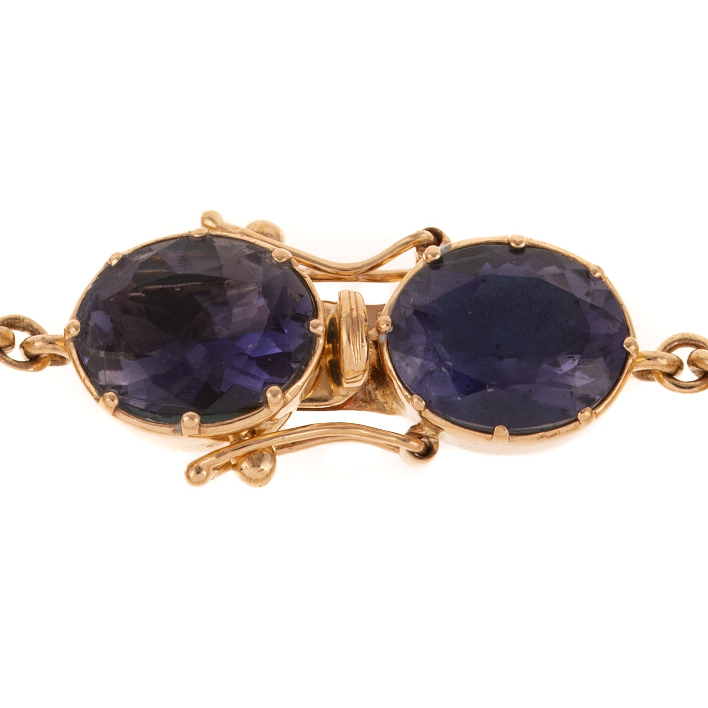 A 23.00 ctw Iolite Line Bracelet in 14K