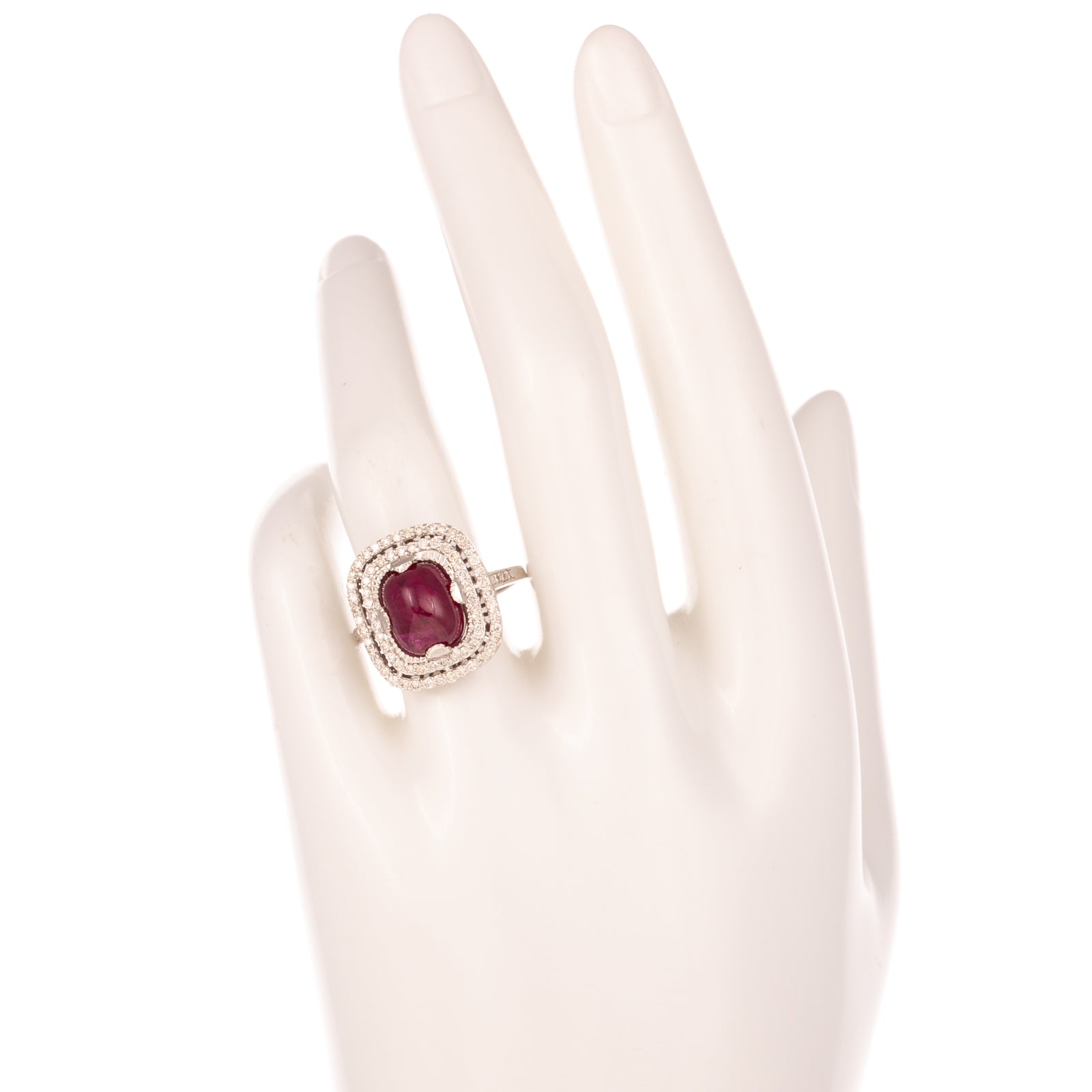 A GIA Unheated Ruby Cabochon & Diamond Ring in 14K – Alex Cooper