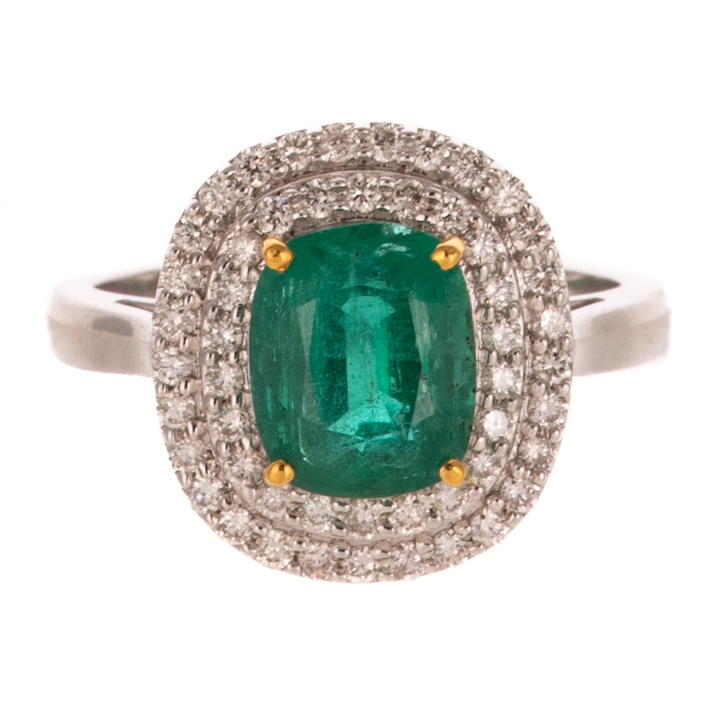 An Emerald & Diamond Ring in 14K