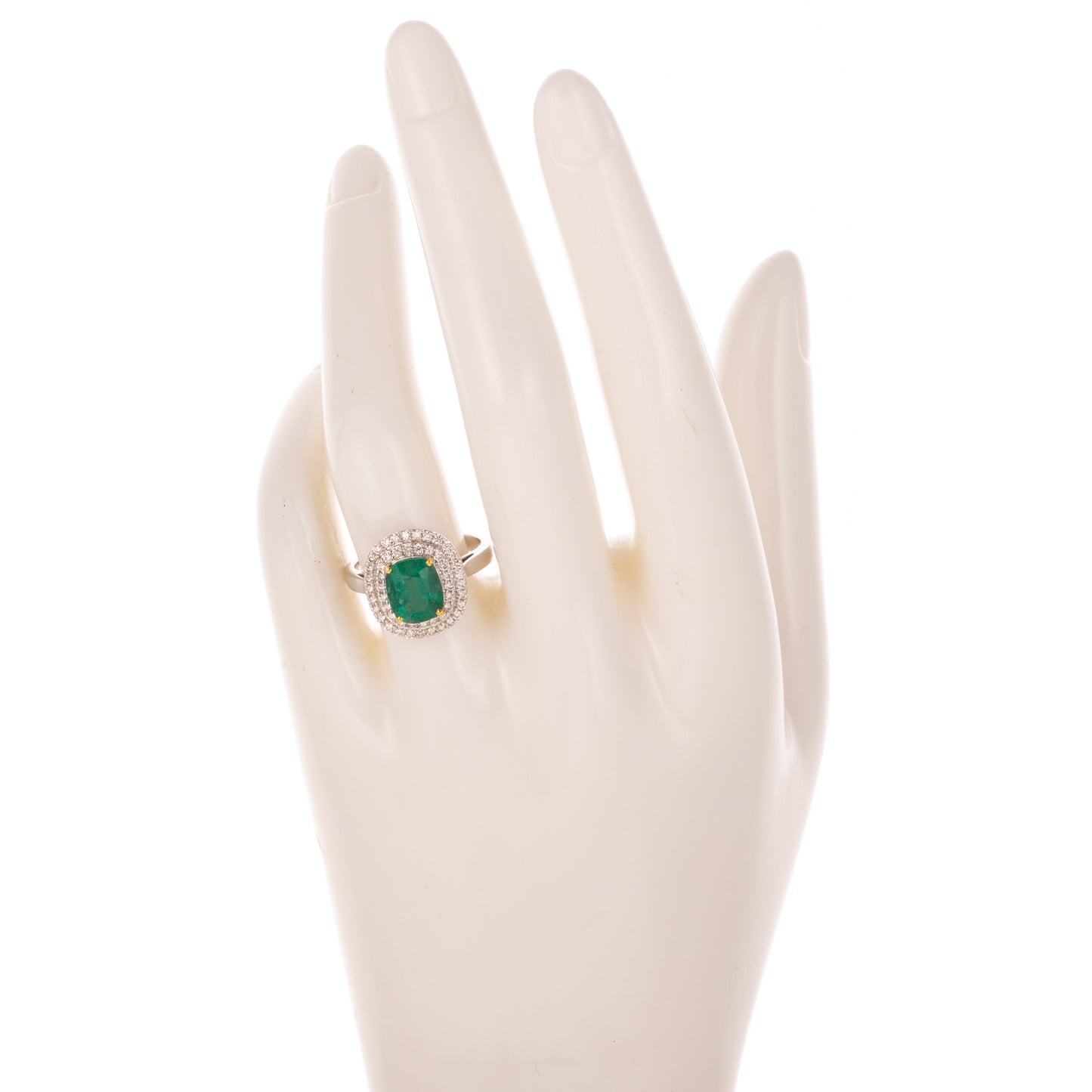 An Emerald & Diamond Ring in 14K